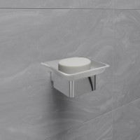 Мыльница Lemark SMOOTH LINE с держателем, хром 9741016