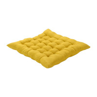 Подушка на стул Tkano коллекция Essential из стираного льна горчичного цвета, 40x40x4 см TK22-CP0003