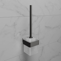Ершик для унитаза с держателем Lemark SMOOTH LINE графит 9766021