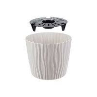 Кашпо IDEA ВОЛНА D200 мм, 4 л, с вкладышем М 3189 кремовый