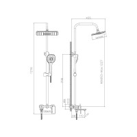 Душевая система Haiba HB24505 24505, хром (311911) 00311911 026-5822