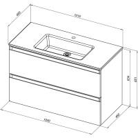Тумба ALLEN BRAU 1.E1003.PWM ECLIPSE 2.0 101, рapyrus white matt 333999 00333999