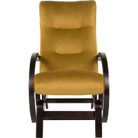 Кресло-качалка маятник Мебелик Мэтисон ткань охра, каркас венге структура П0004571 6472