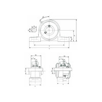 Корпус высокотемпературного подшипника ISKRA P207 (бел. пласт) P207PW, P207PW