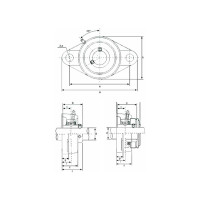 Корпус подшипника ISKRA FL205PL (бел. пласт), FL205PL