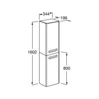 Шкаф-колонна правый Roca The GAP белый глянец 00000055887 ZRU9302883