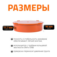 Заглушка наружной канализации Ostendorf ПВХ, 400 мм 226620