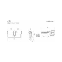 Цилиндровый механизм НОРА-М ЛПУ-90 50-40 хром Х 12691