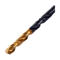 Сверло по металлу Golden Tip 3.8 мм, HSS-Tin, 10 шт, DIN 338 Denzel 717208