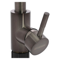 Смеситель для кухни СоюзКран излив 35см, керам. картридж 35мм, графит, нерж. сталь, SS01-R133 567-125