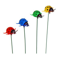 Декоративная божья коровка INBLOOM на стержне 25 см, 2.5x2.2 см, металл, PVC 153-164