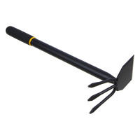 Двухсторонняя мотыга INBLOOM с антискользящей ручкой, 41x18 см, металл 181-078