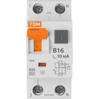 Автоматический выключатель дифференциального тока TDM ELECTRIC АВДТ 32 B16 10мА SQ0202-0200