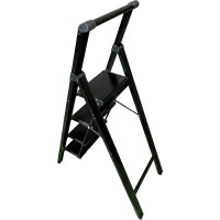 Алюминиевая стремянка SevenBerg calipso 4 широкие ступени чёрная Calipso-4 black