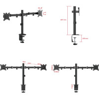 Кронштейн UniTeki FMT72 black для двух мониторов SNM72