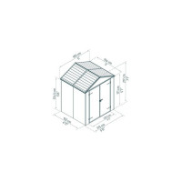 Хозблок Palram Keter RUBIKON 6x5 темно-серый 706787