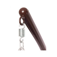 Подвесное кресло M-GROUP ДЛЯ ДВОИХ с ротангом коричневое, зелёная подушка 11450204