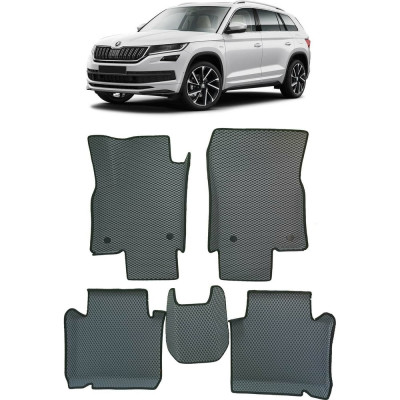 Ковры в салон автомобиля skoda kodiaq 5мест вариант макси 3d 2016 - Eva Smart 3469-B5B1-S