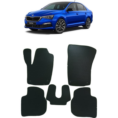 Ковры в салон автомобиля skoda rapid ii 2020 - Eva Smart 3183-B5B2-S