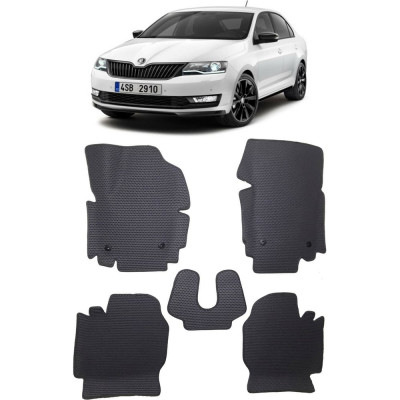 Ковры в салон автомобиля skoda rapid i вариант макси 3d 2012 - 2020 Eva Smart 3099-B5B5-S