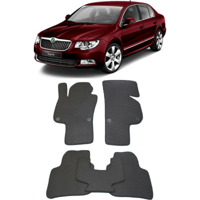 Ковры в салон автомобиля skoda superb ii 2008 - 2015 Eva Smart 1731-B5B5-S