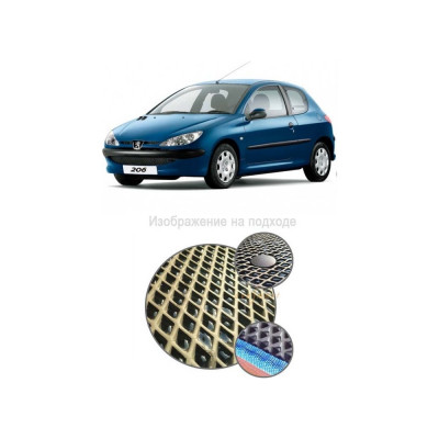 Ковры в салон автомобиля peugeot 206 купе 1998 - 2012 Eva Smart 2189-B5B5-S