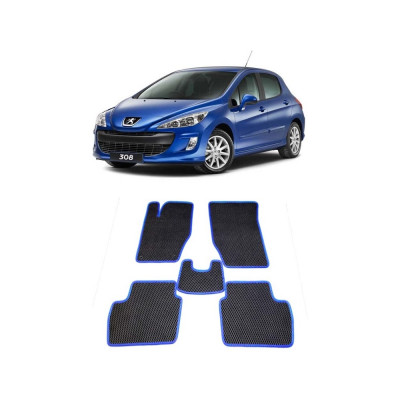 Ковры в салон автомобиля peugeot 308 i 2008 - 2015 Eva Smart 1662-A6A6-S