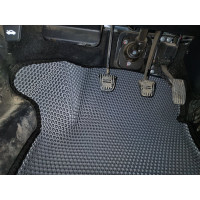 Ковры в салон автомобиля Eva Smart lada niva travel вариант макси 3d 2020 - эва сота чёрные c бежевой окантовкой 3580-B5A1-S