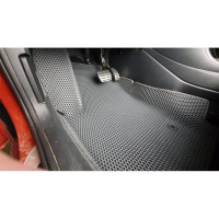 Ковры в салон автомобиля Eva Smart volkswagen polo v седан вариант 3d макси 2009 - 2020 эва сота бежевые c черной окантовкой 3068-A1B5-S