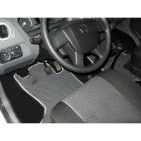 Ковры в салон автомобиля Eva Smart газ 27527 соболь микроавтобус 1998 - эва сота чёрные c серой окантовкой 2605-B5B1-S