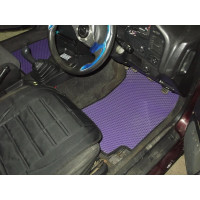 Ковры в салон автомобиля Eva Smart subaru legacy i правый руль 1989 - 1994 эва сота чёрные c бежевой окантовкой 2538-B5A1-S