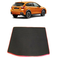 Ковры в салон автомобиля Eva Smart subaru xv 2011 - 2017 эва сота чёрные c серой окантовкой 1768-B5B1-S