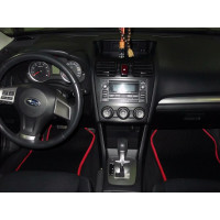 Ковры в салон автомобиля Eva Smart subaru xv 2011 - 2017 эва сота чёрные c серой окантовкой 1768-B5B1-S