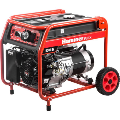 Hammer Бензоэлектростанция Flex GN6000T 5.5КВт 220В 50Гц бак 30л непр.9ч 522792