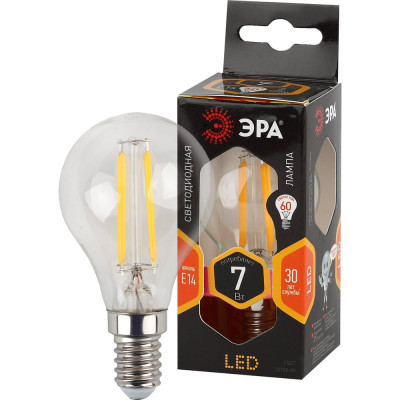 Светодиодная лампа ЭРА F-LED P45-7W-827-E14 Б0027946