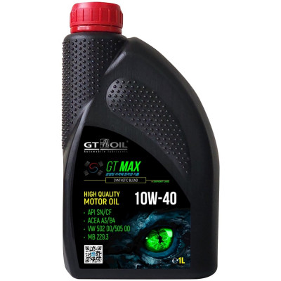 Масло GT OIL Max SAE 10W-40 API SN/CF 8809059410011