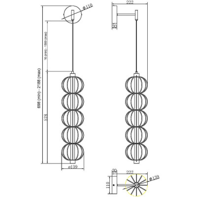 Настенный светильник бра MAYTONI golden cage led MOD216WL-L10G3K