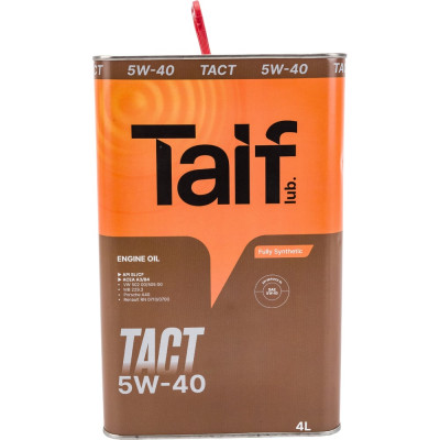 TAIF Масло моторное синтетическое TACT 5W-40 SL/CF A3/B4 4Л 211054