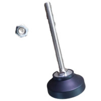 Винтовая регулируемая опора UnitMC 60хМ10х100 (основание PA66, винт сталь) 400202 60xM10x100