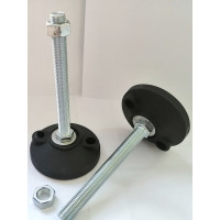 Винтовая регулируемая опора UnitMC 100хМ16х150 (основание PA66, винт сталь) 400202 100xM16x150