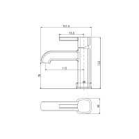 Смеситель для раковины Minima Aquanet картридж 25 мм., без донного клапана, хром 00261813