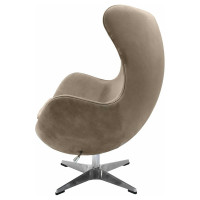 Кресло BRADEX EGG CHAIR латте, искусственная замша FR 0647