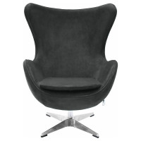 Кресло BRADEX EGG CHAIR графит, искусственная замша FR 0642