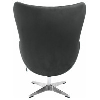 Кресло BRADEX EGG CHAIR графит, искусственная замша FR 0642