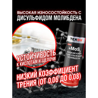 Жидкий ключ с дисульфидом молибдена Texon аэрозоль 650 мл ТХ182893
