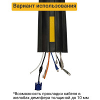 Демпфер стеновой резиновый ТЕХНОЛОГИЯ 180х30х1000 мм ДСР-3, длина 1м (ГП) 00-00001388