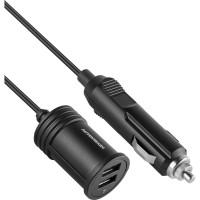 Разветвитель прикуривателя AUTOVIRAZH c выходом 2 USB 3100мА AV-4304