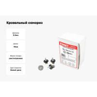 Кровельный саморез КВАДРА 5.5x19, RAL 7004 светло-серый, сверло PT. 3, кор. 4000 шт. 519700404000