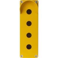 Корпус TDM ELECTRIC КП104 c козырьком для кнопок 4 места IP66 ABS желтый SQ0705-0014
