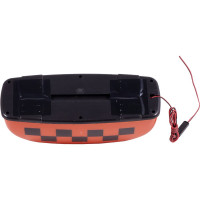 Фонарь DolleX ТАКСИ шашечки 250x105x95мм, 4 магнита, 3 светодиода, оранжевый FTX-03